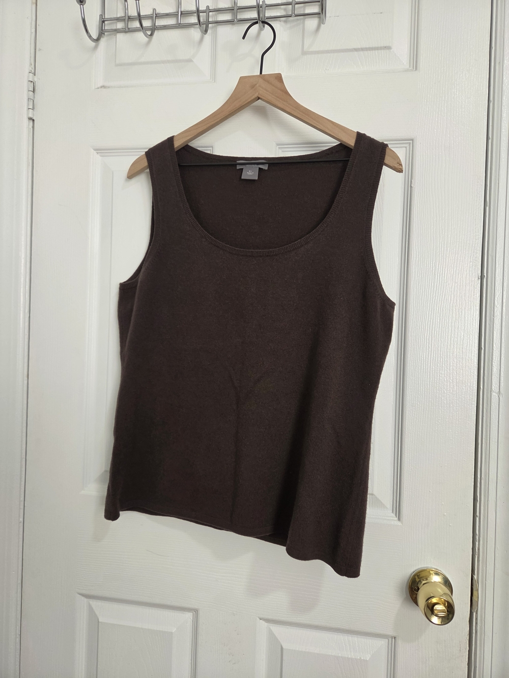 Ann Taylor Dark Brown Scoop Neck Tank Top
